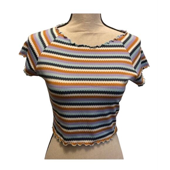 Anthropologie L*Space wildflower top crop top rashguard Y2K vibes dainty XL - Picture 3 of 8